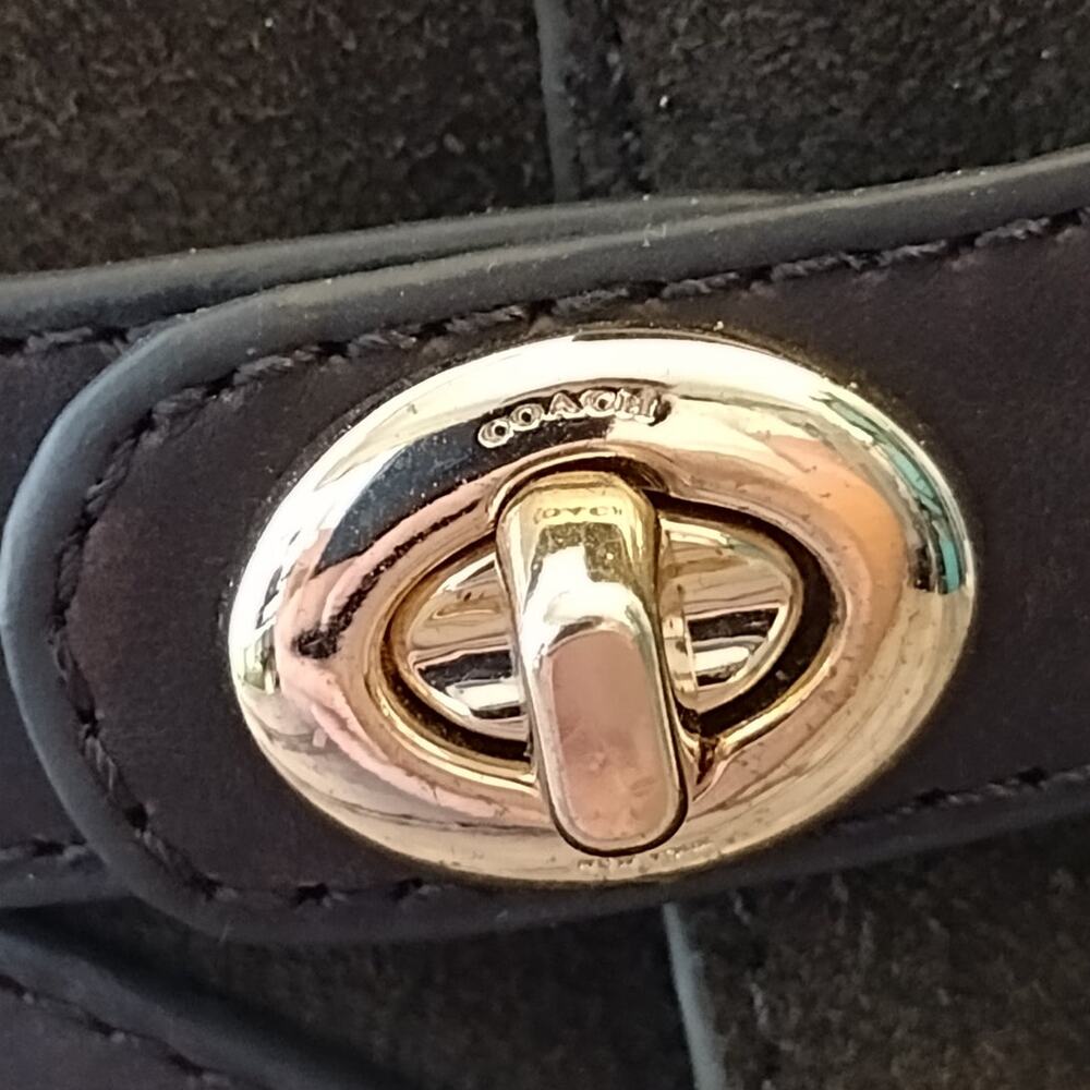 Coach | Dark Olive Green Suede "Patricia" Ankle Boots 10B - Picture 4 of 14